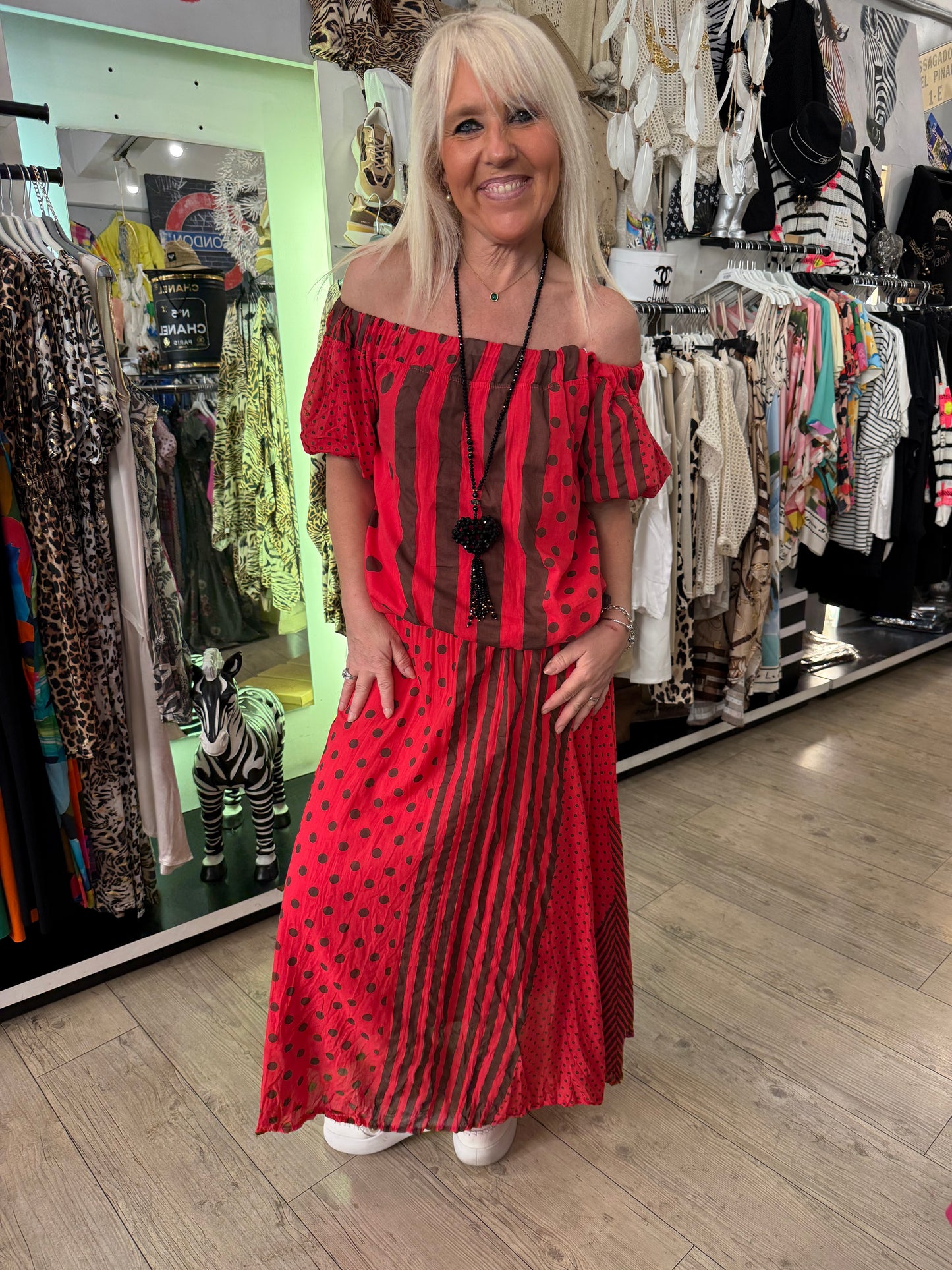 Tunique azya pois rouge