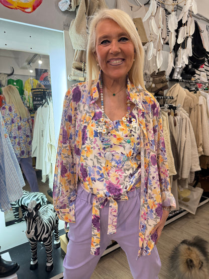 Chemise Émilie mauve