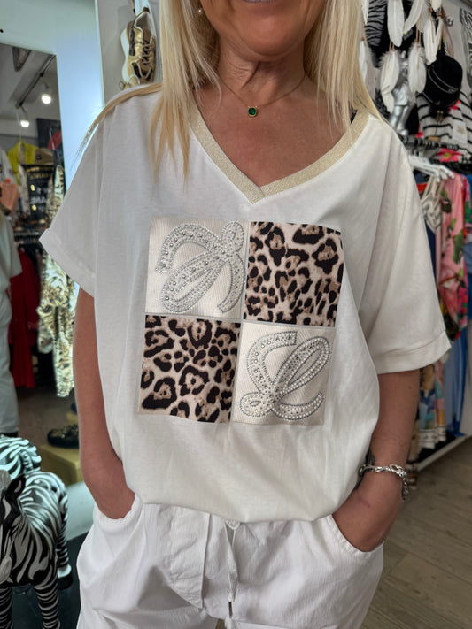 T shirt Mickey blanc