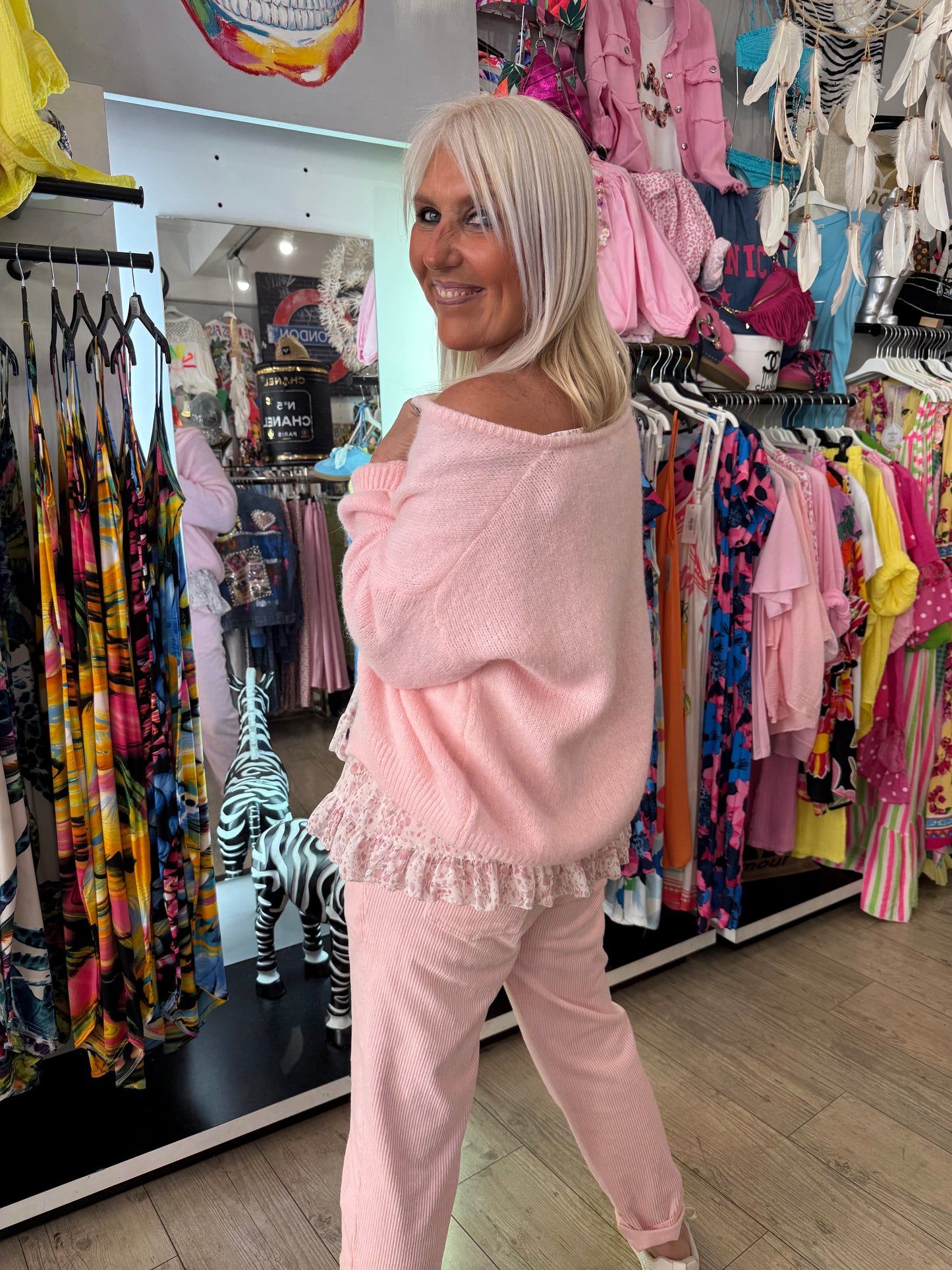 Gilet douceur rose