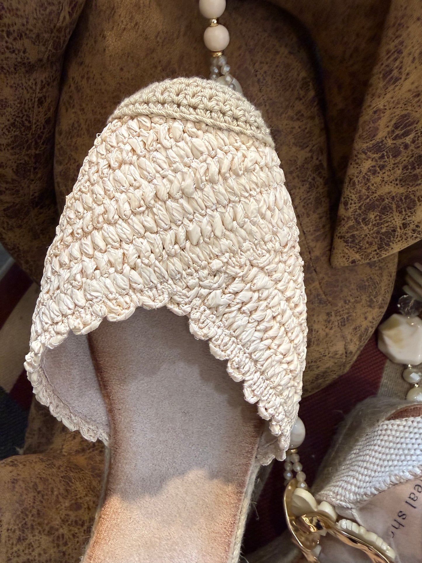 Compensées beige bohème