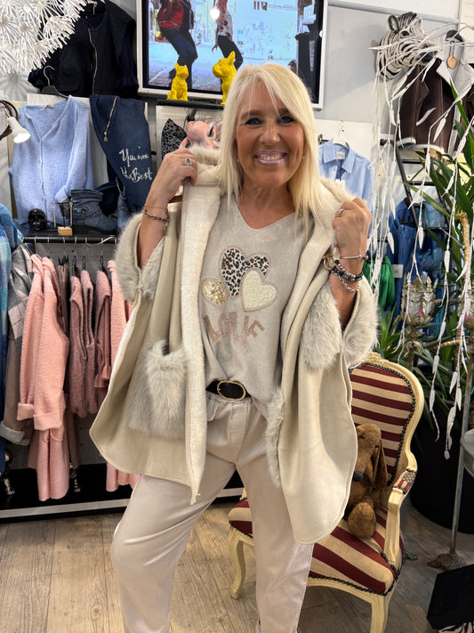 Poncho beige