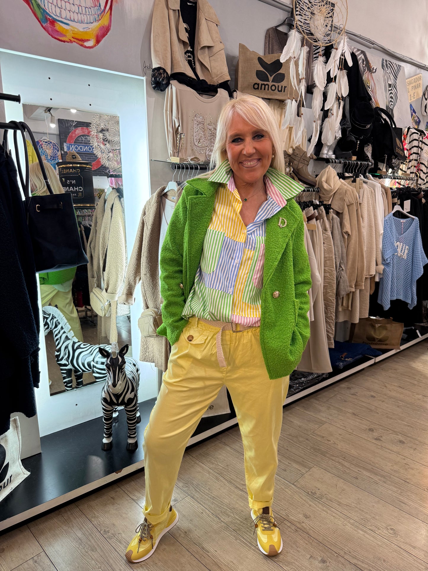 Veste bouclette verte