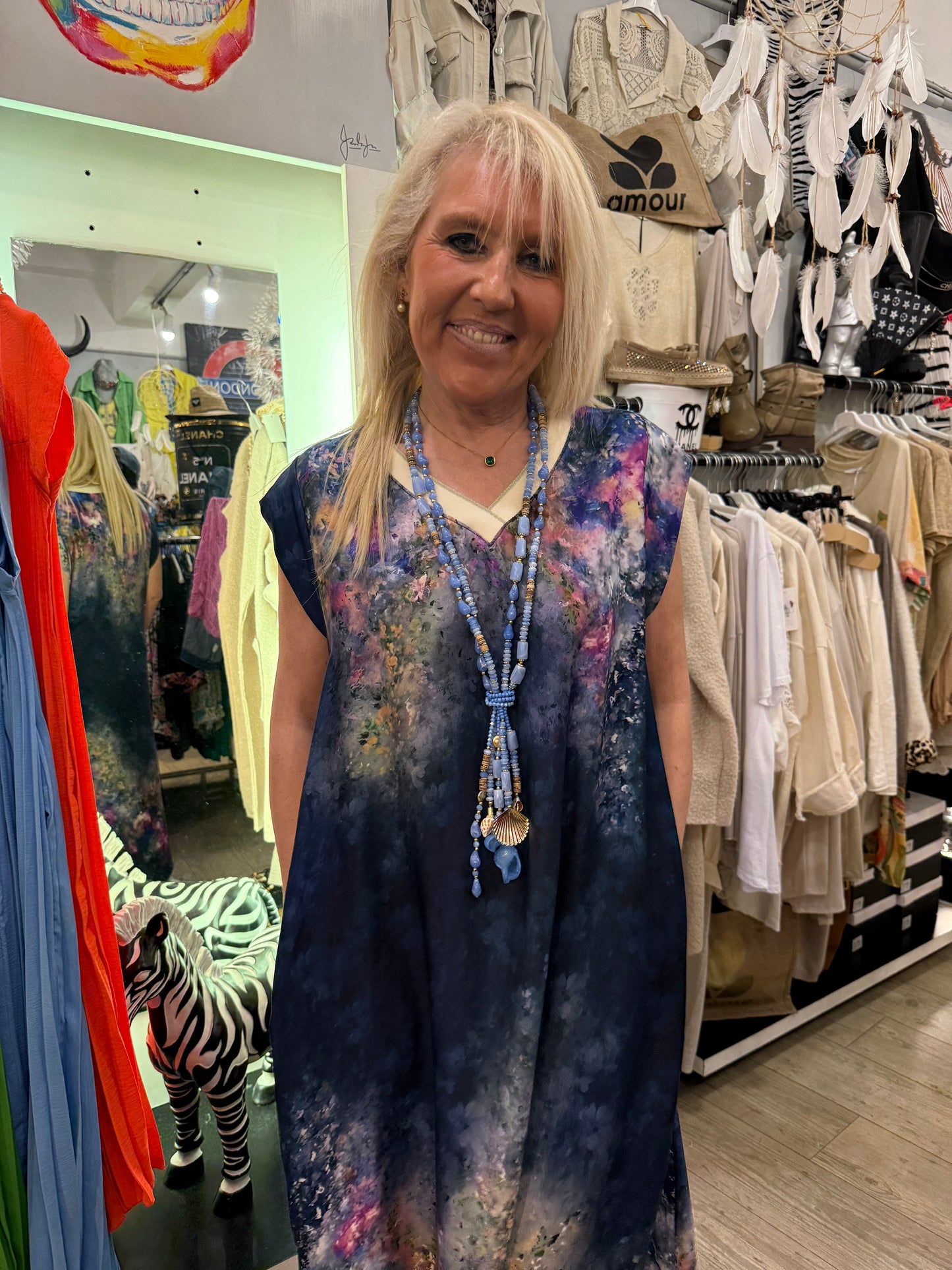 Robe comète marine