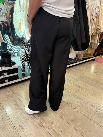 Pantalon palazzo noir foulard