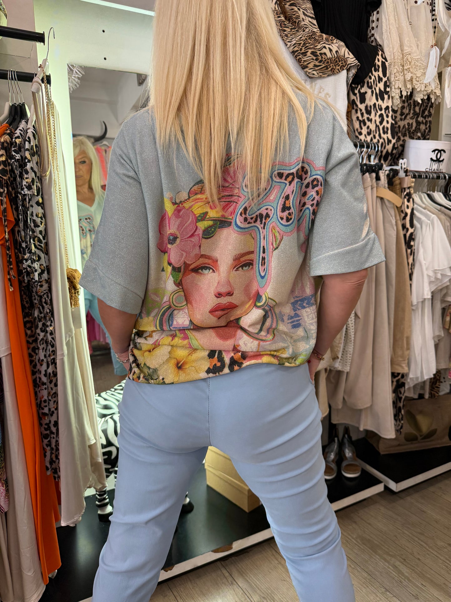 Pantalon ceinture Léo ciel GT