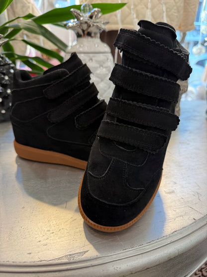 Baskets compensées noires