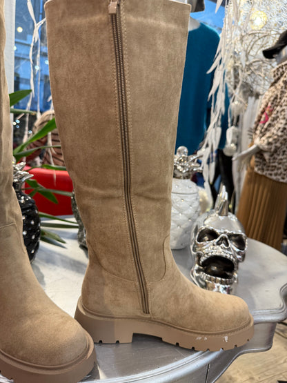 Boots bottes beige boucle