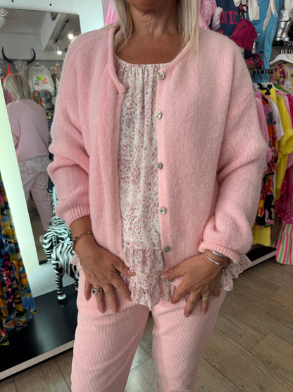 Gilet douceur rose