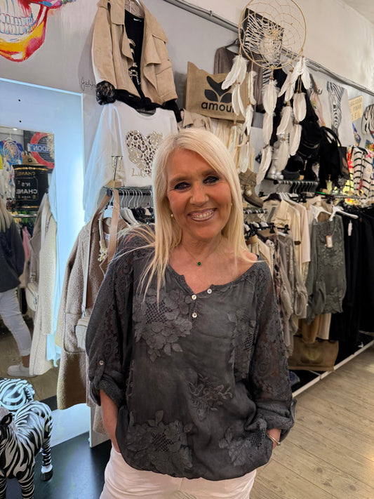 Tunique Armelle dentelle noire