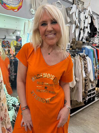 Robe mademoiselle orange