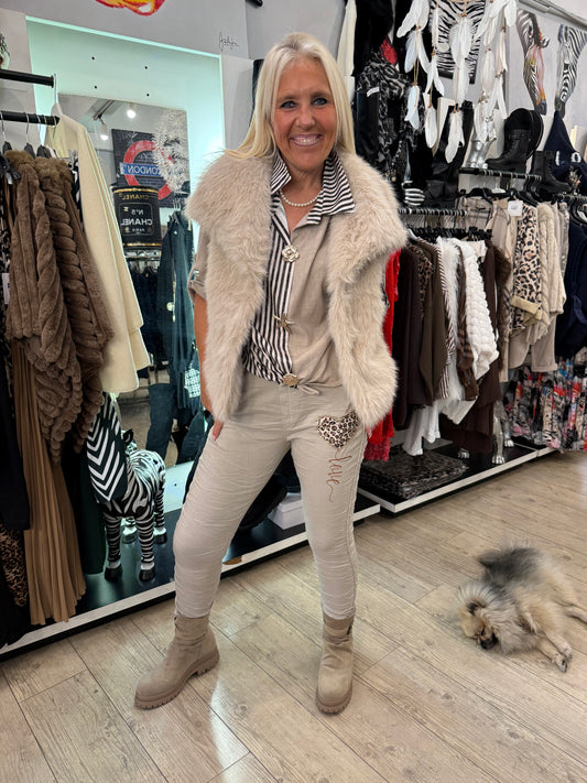 Pantalon love beige