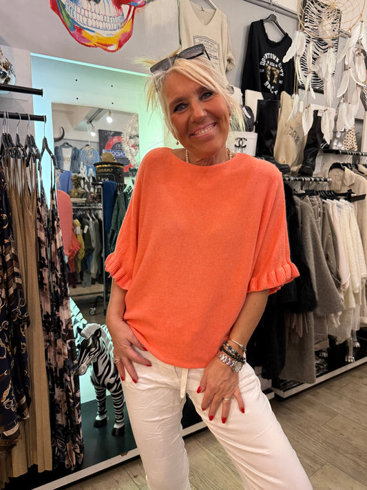 Pull froufrou abricot