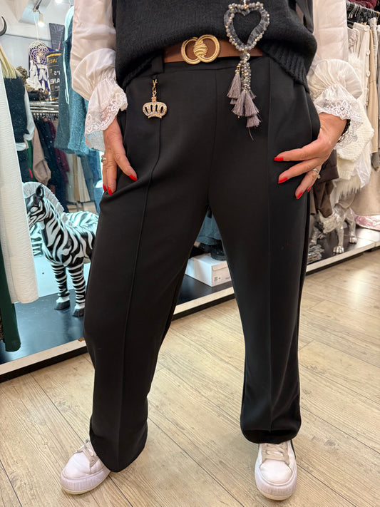 Pantalon couronne noir