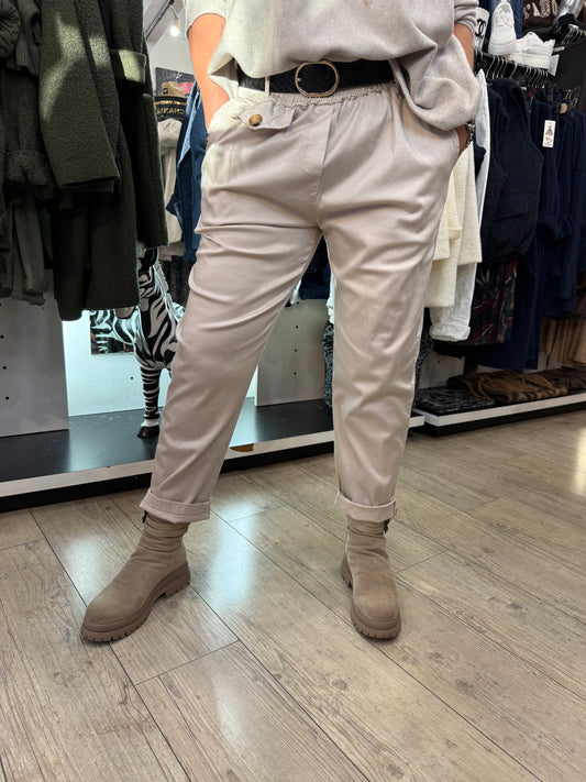 Pantalon chino beige
