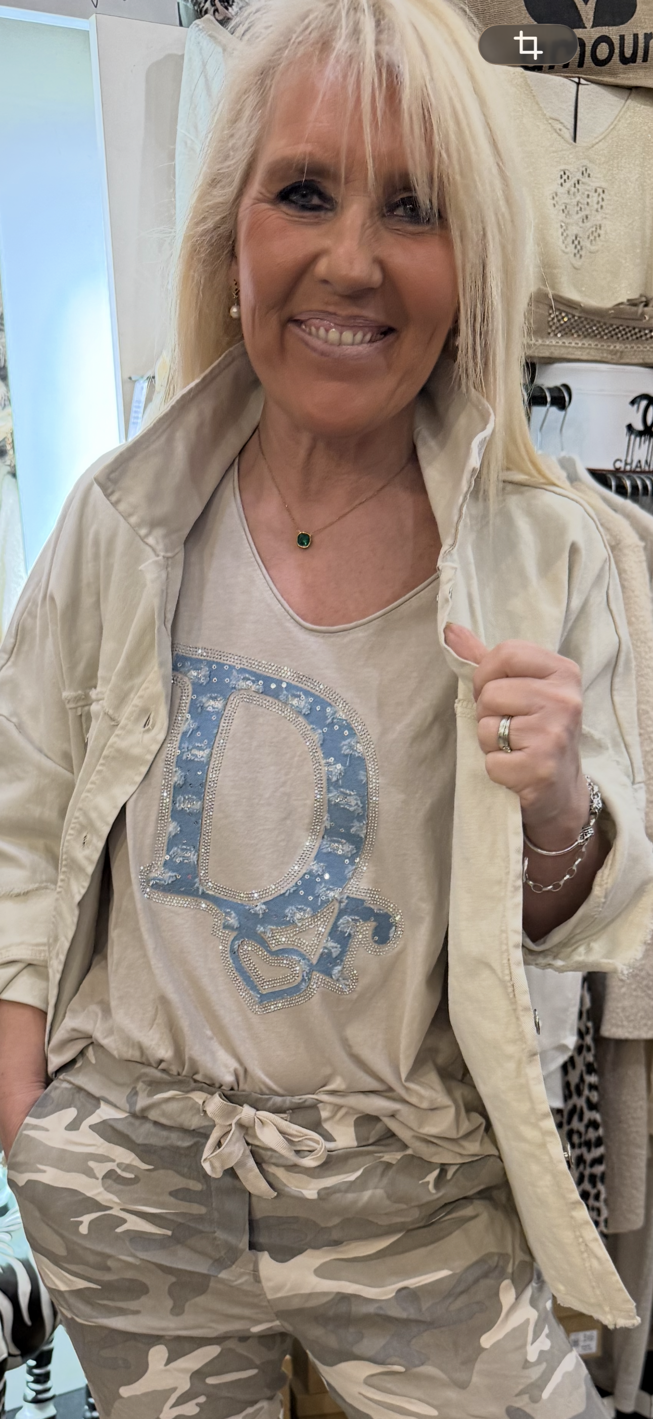 T shirt David beige
