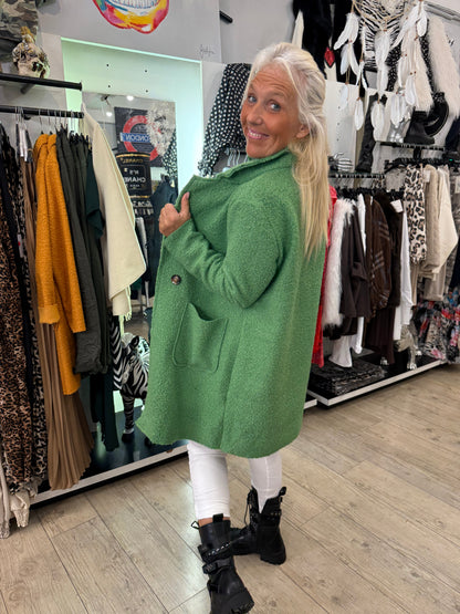 Manteau bouclette vert