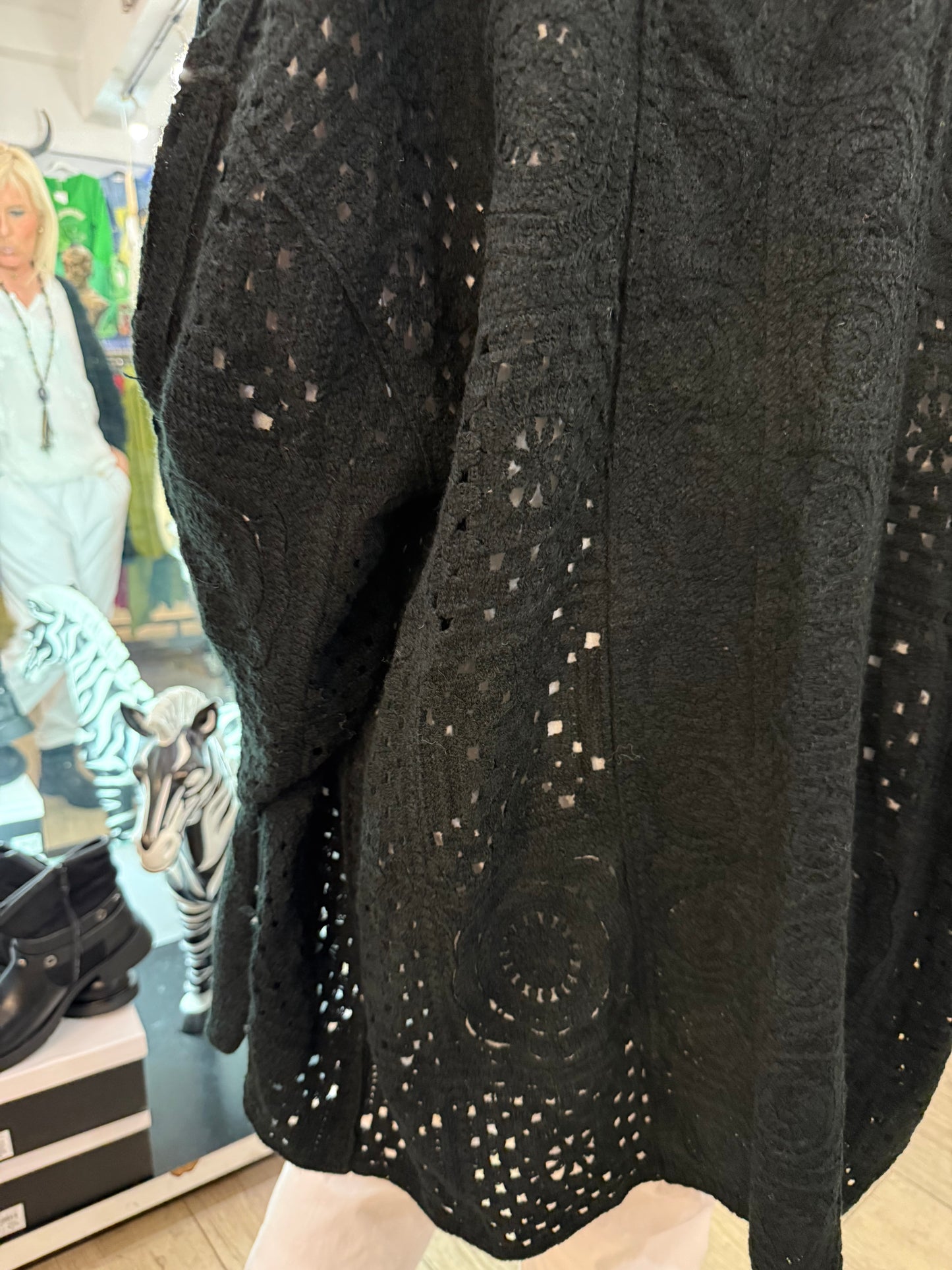 Veste crochet noir
