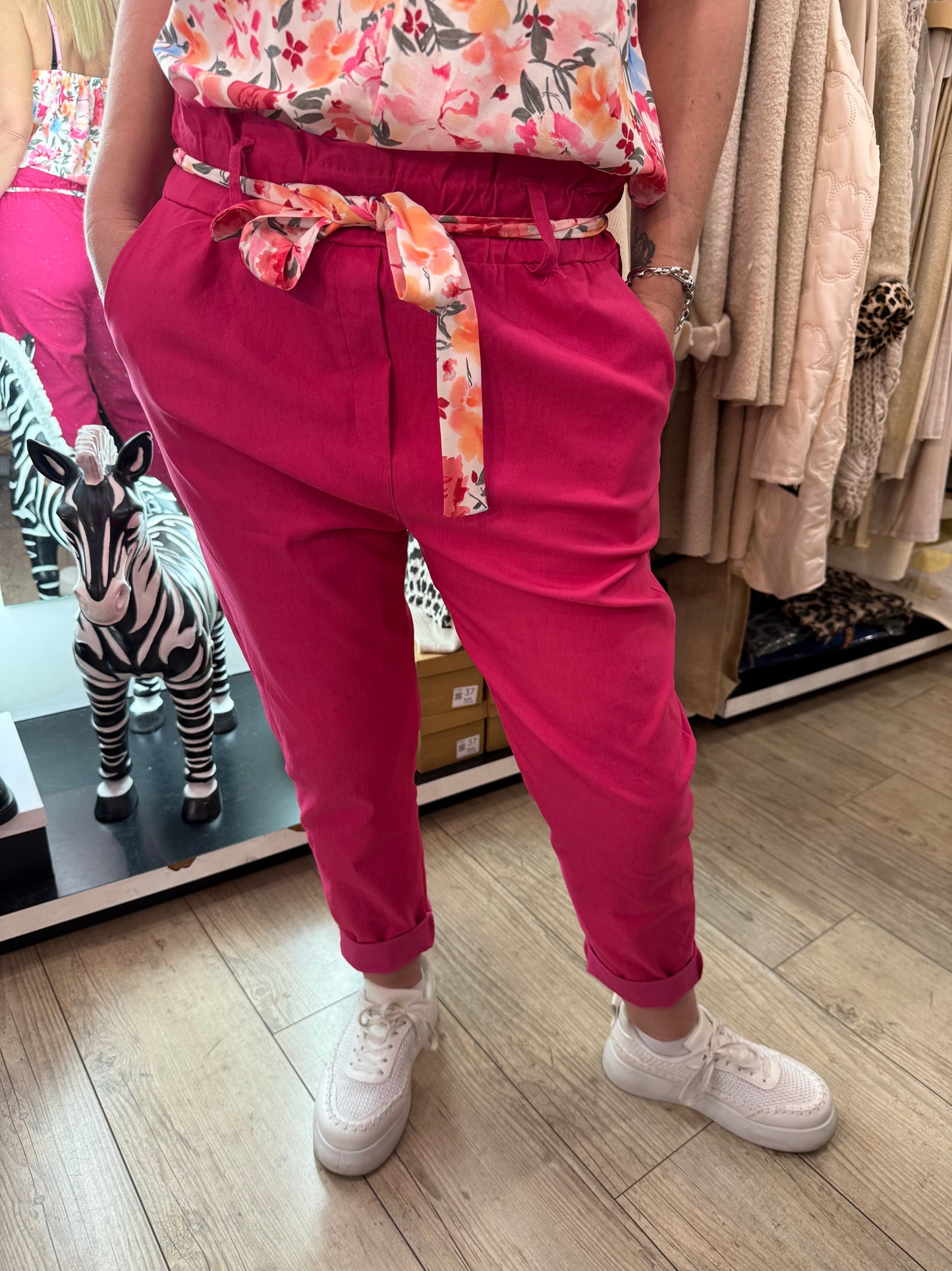 Pantalon gde taille Émilie Fushia