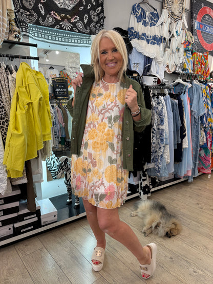 Robe fleurie jaune