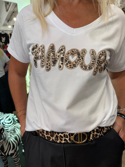 T shirt amour blanc