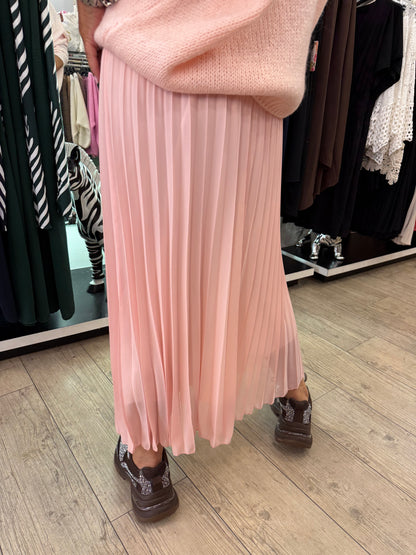 Jupe plissée rose