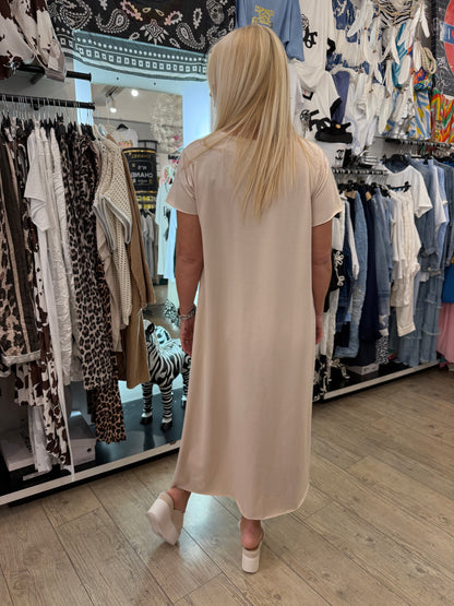 Robe t shirt mademoiselle beige