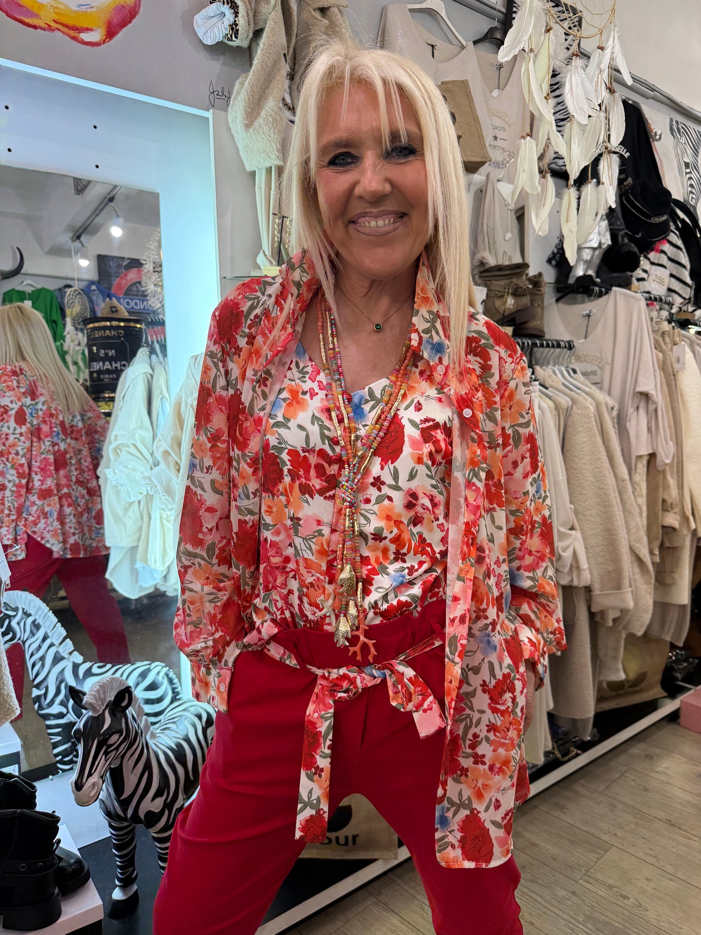 Chemise Émilie rouge