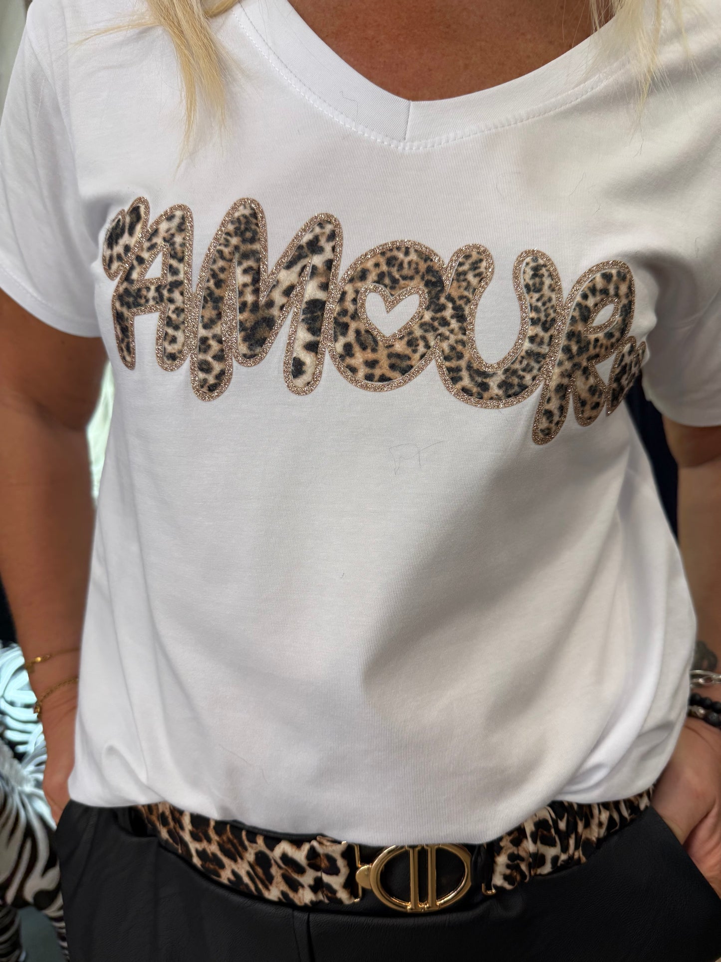 T shirt amour blanc