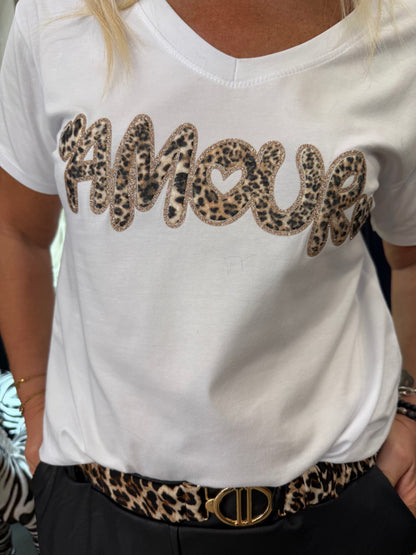 T shirt amour blanc