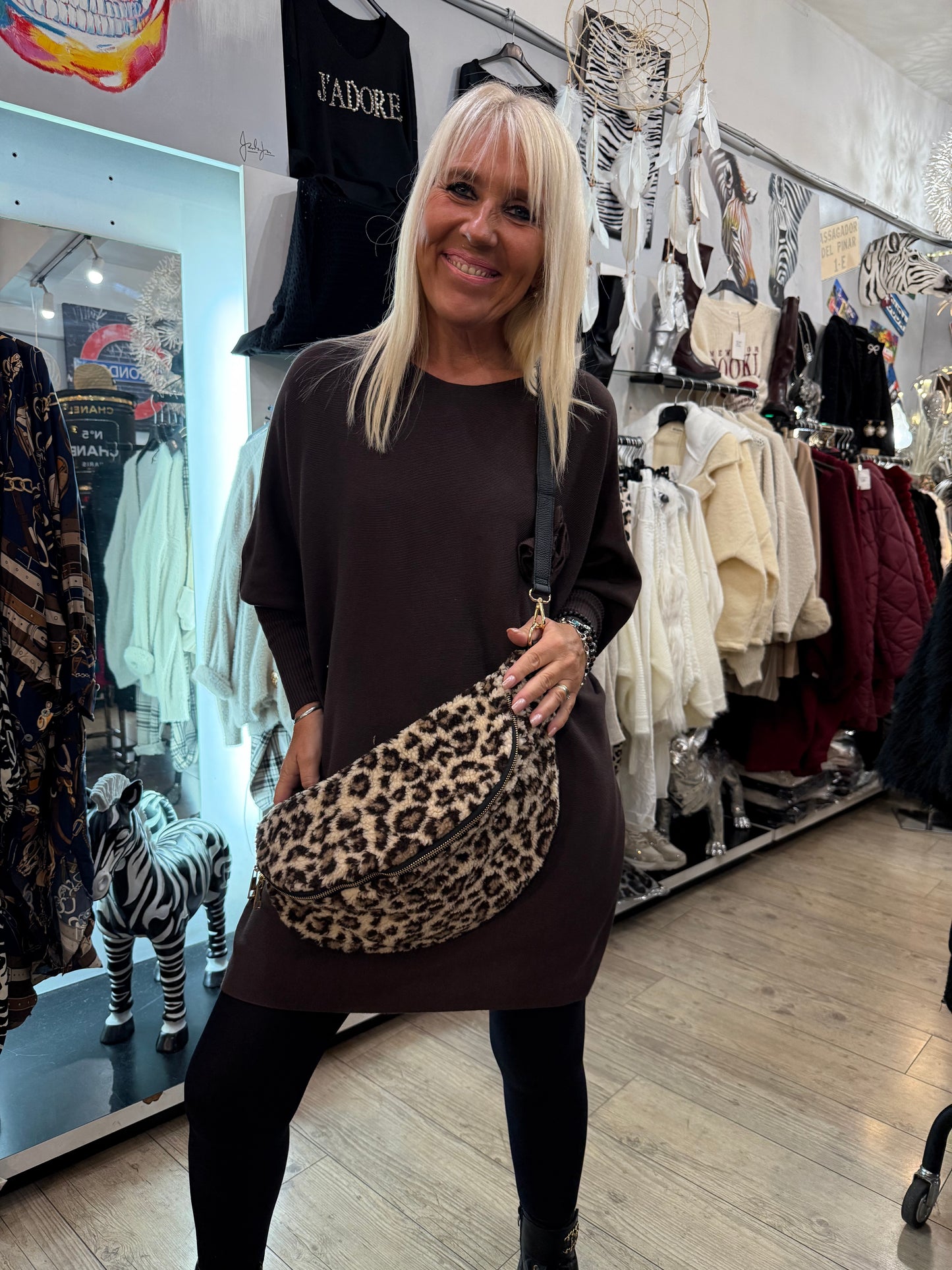 Sac banane moumoute leopard