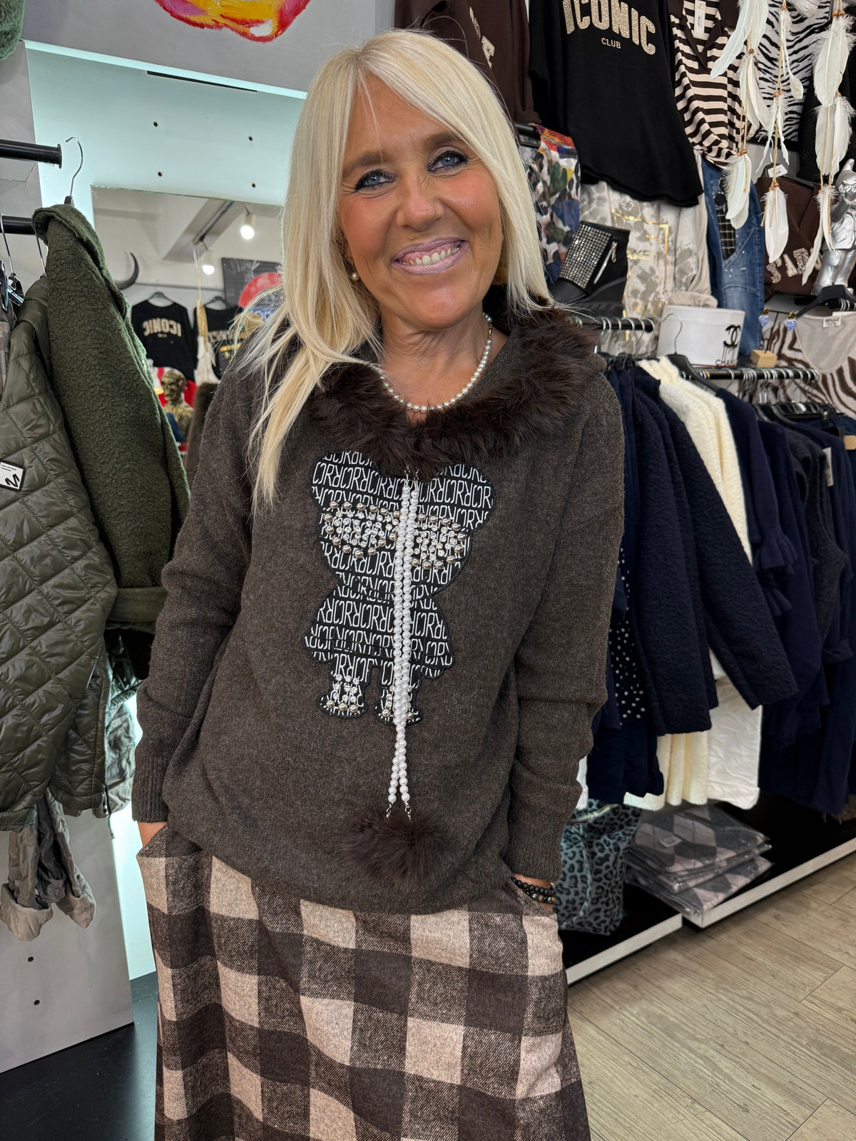 Pull nounours choco
