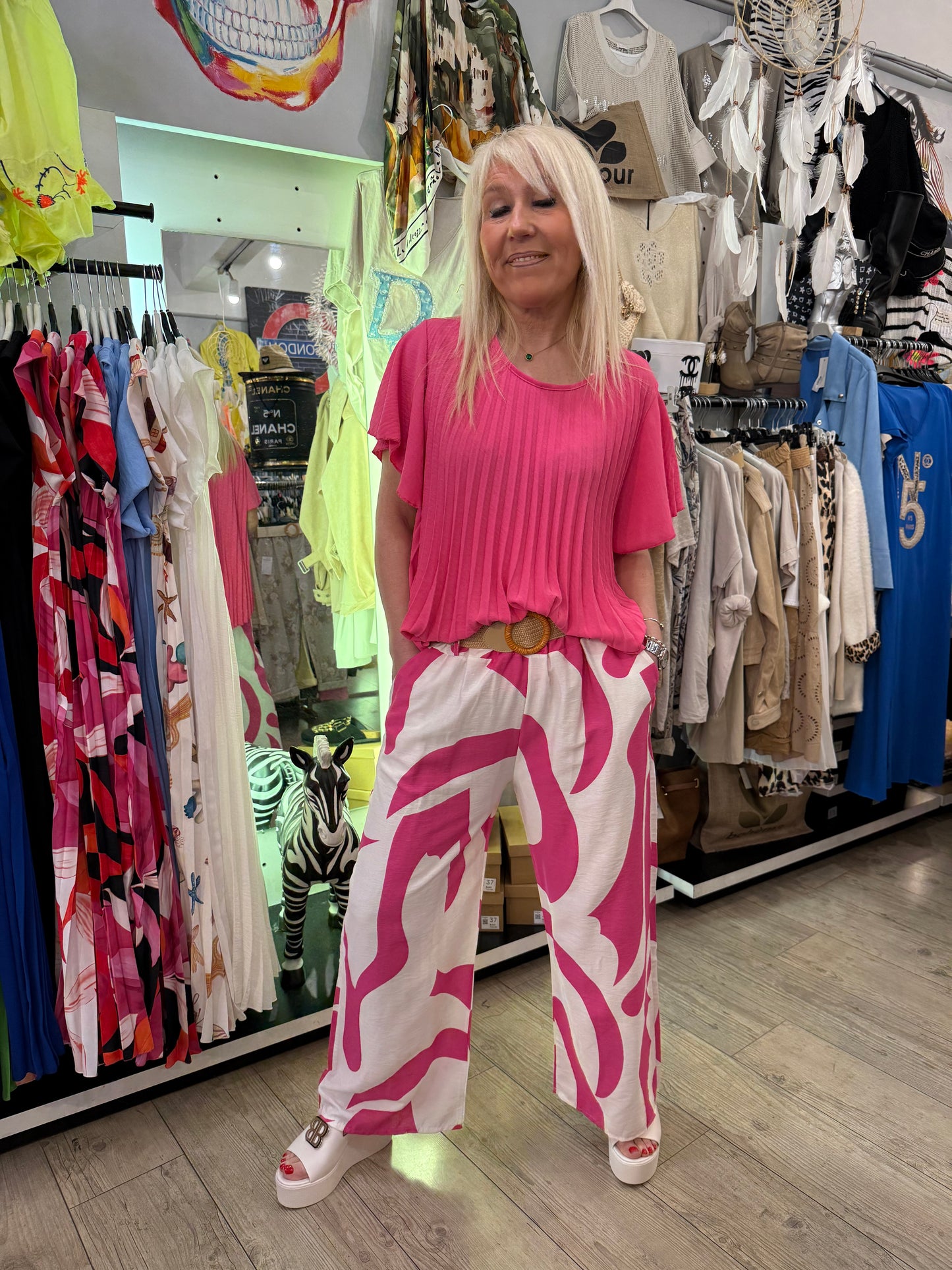 Pantalon marina fushia