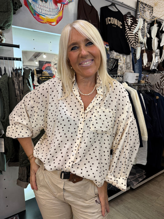 Tunique pois beige