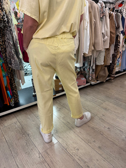 Pantalon magique gde taille jaune