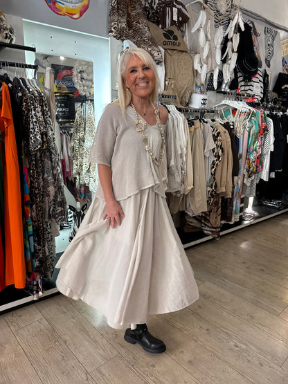 Robe églantine beige