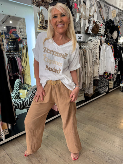 T shirt terrasse copine