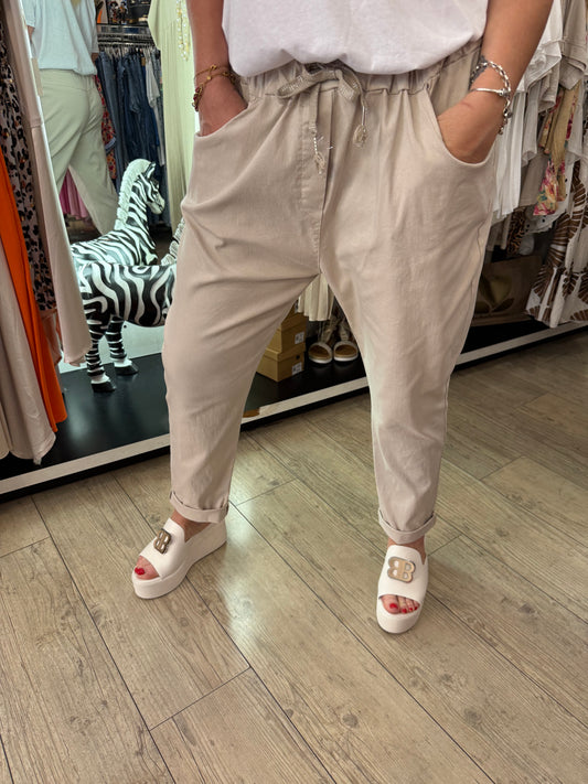 Pantalon magique beige gde taille