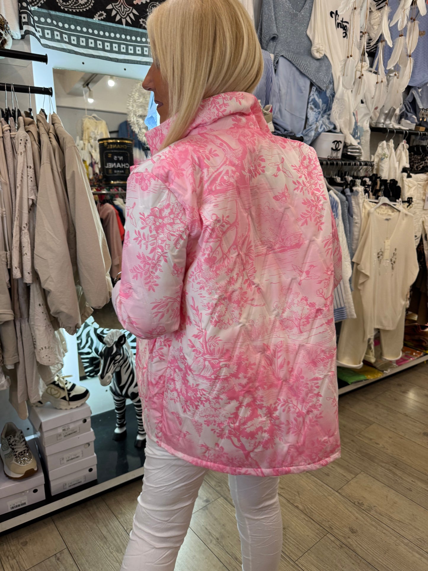 Veste matelassée rose