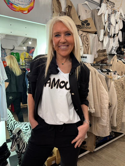 T shirt amour noir GT