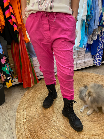 Pantalon gde taille fushia