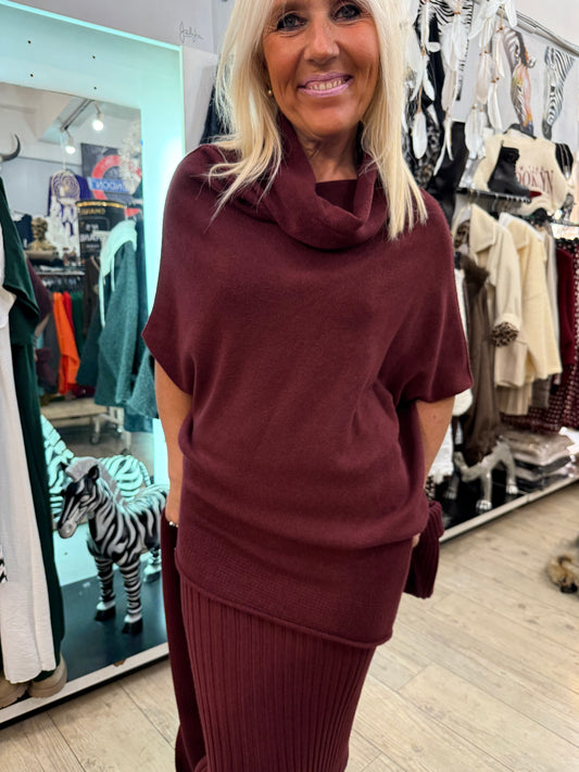 Pull magnolia bordeaux