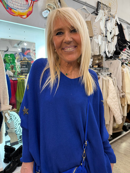 Pull étoile bleu élec