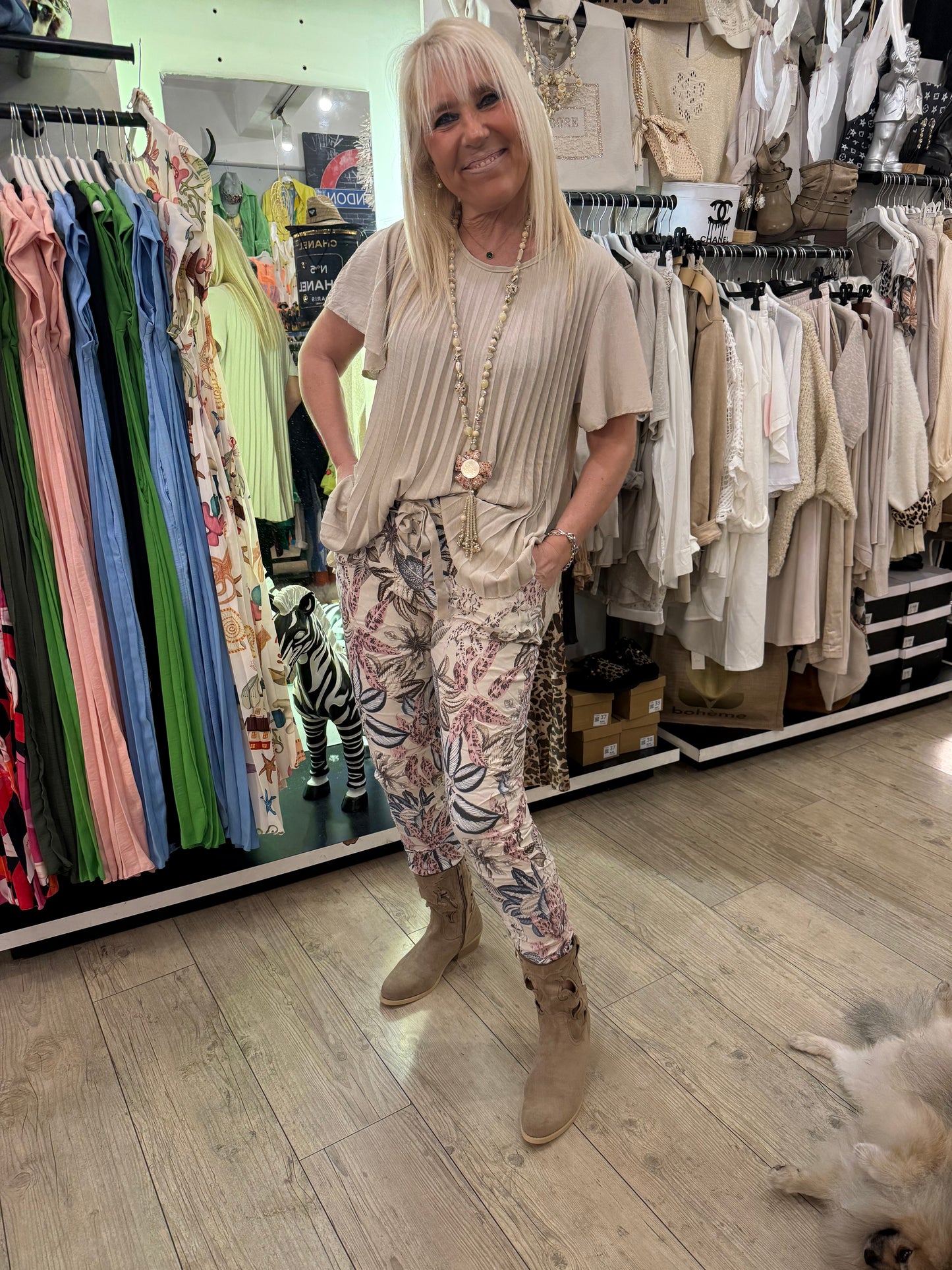 Pantalon savane beige