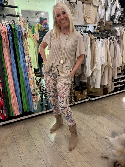 Pantalon savane beige