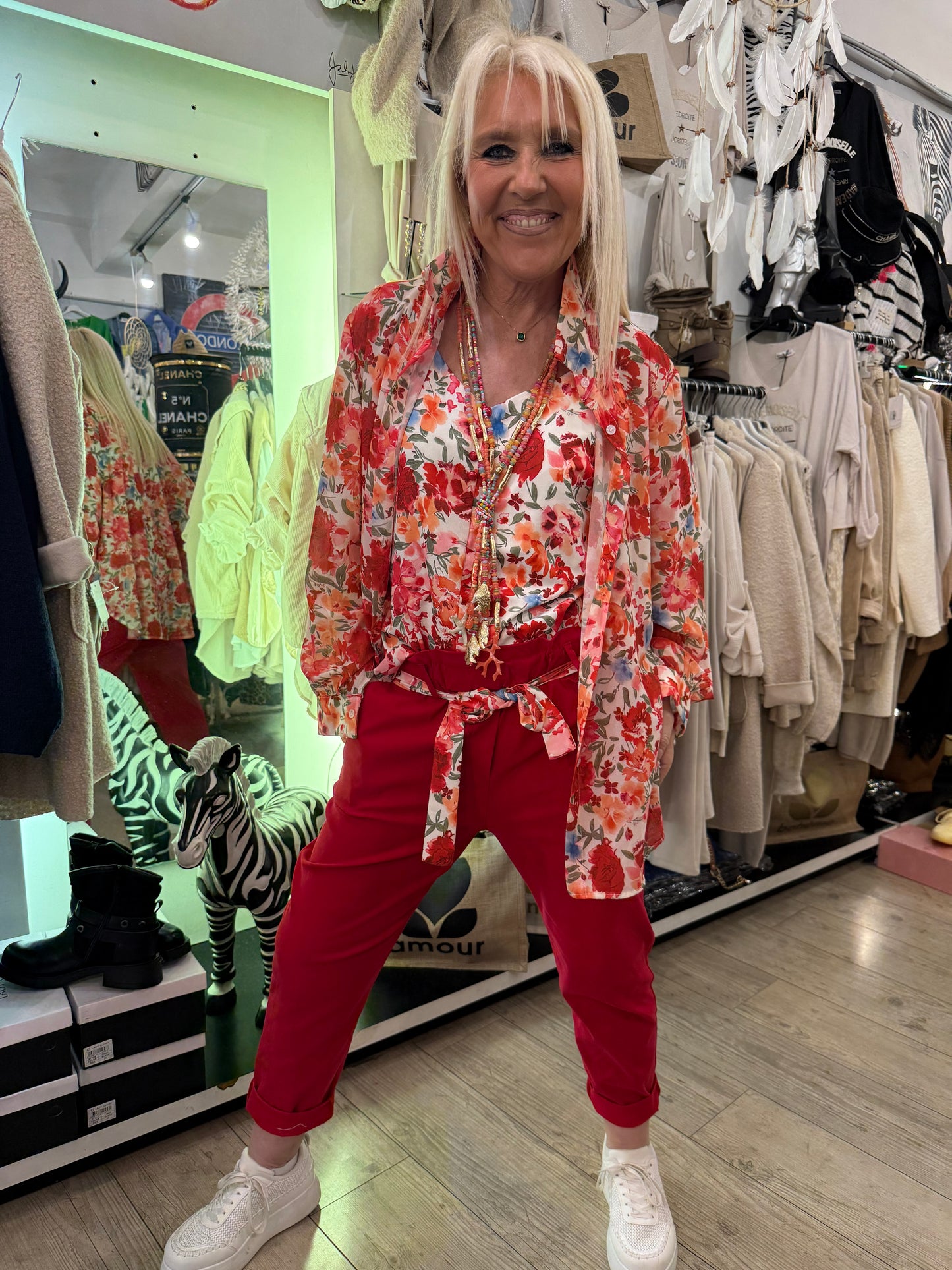 Pantalon magique Émilie rouge