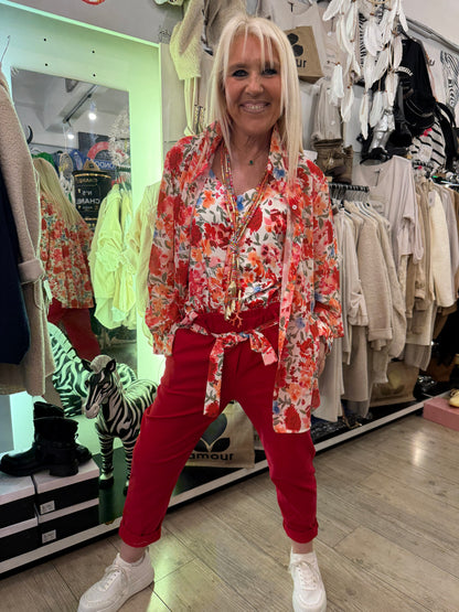 Pantalon magique Émilie rouge