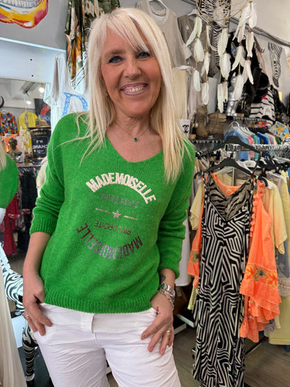Pull mademoiselle vert