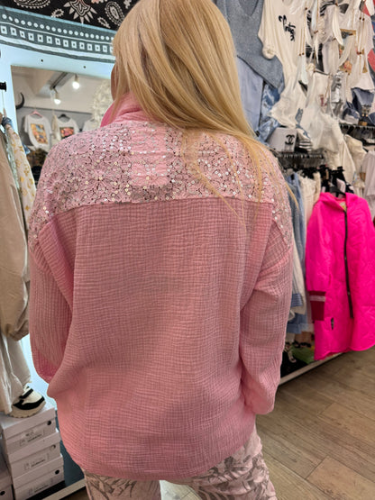 Chemise rose
