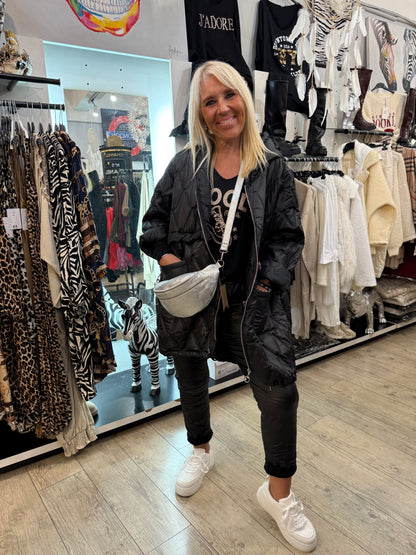 Sac Banane pailleté argent